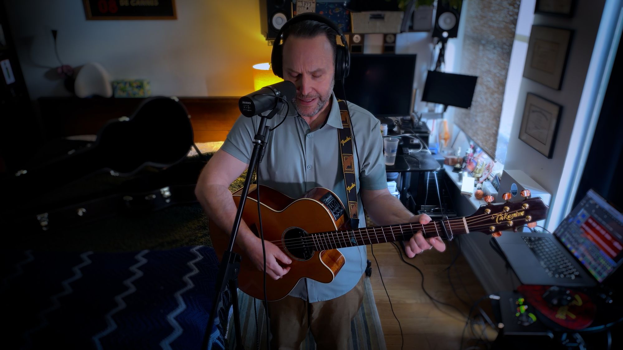 Cedar recording in the studio