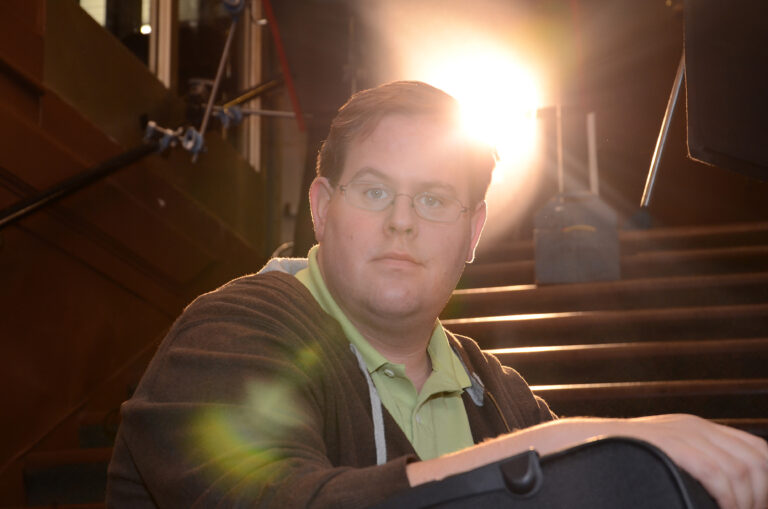 Stay at Home actor on set
